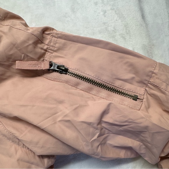 Sam Edelman Pink‎ Hooded Bomber Jacket with Faux Fur Trim NEW Large - Picture 6 of 10